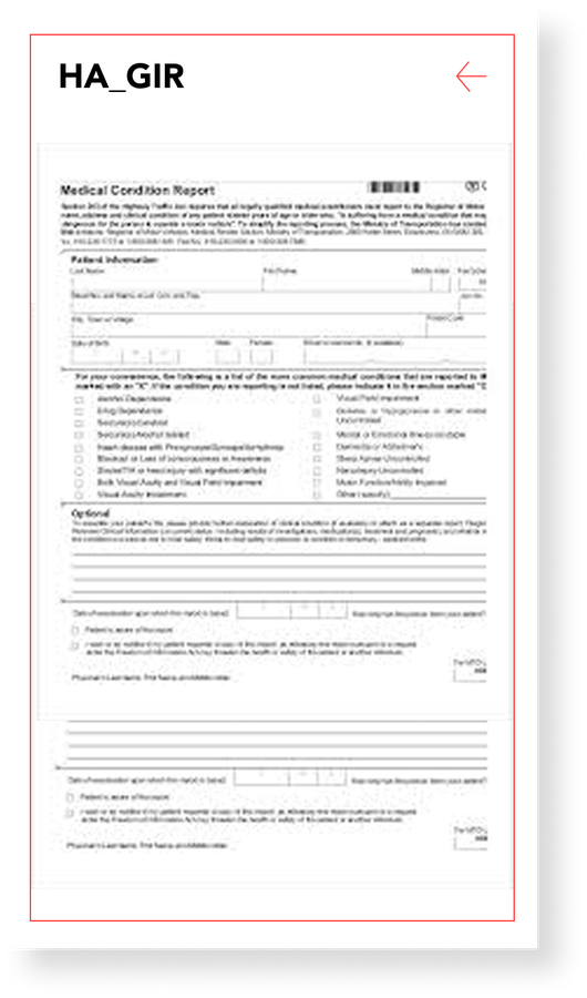Bitmark Health data detail showing a scanned medical condition report.